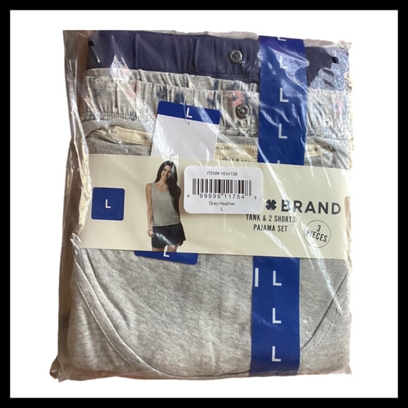 LUCKY BRAND 3-piece Pajama Short Set Blue Heather - Picture 5 of 7